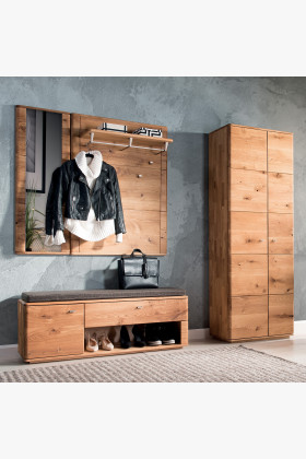 Nábytok do predsiene z dubového masívu, Texas